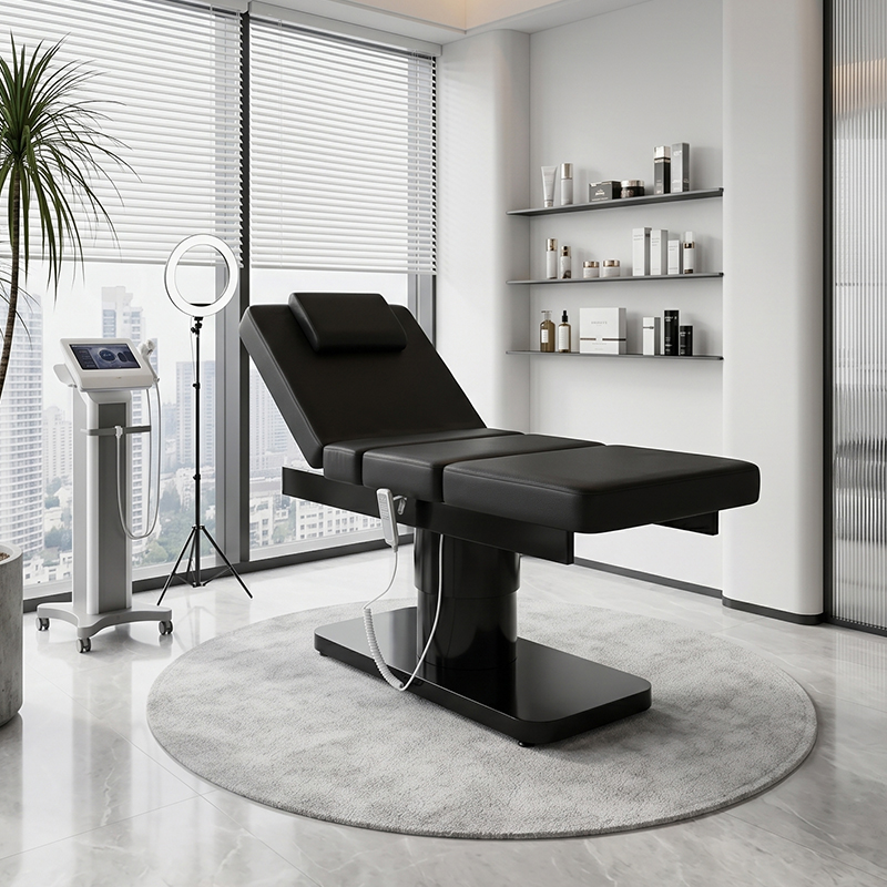 Spa Wellness Beauty - Черная минималистичная массажная кровать с 3